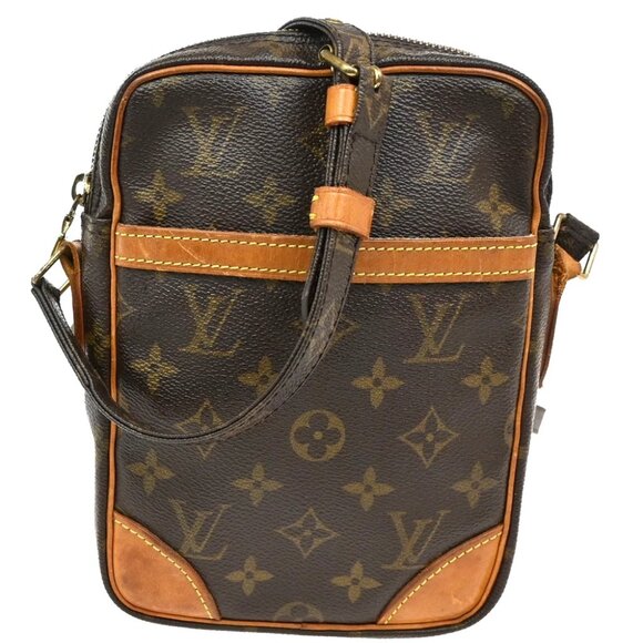 LOUIS VUITTON Danube Shoulder Bag Monogram Leather Brown France - Picture 1 of 16